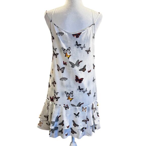 The Kooples Butterfly Print Silk Mini Dress – Size XL - Picture 4 of 6